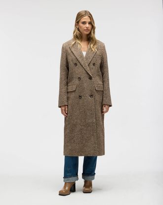 NVLT Womens Chevron Long Coat