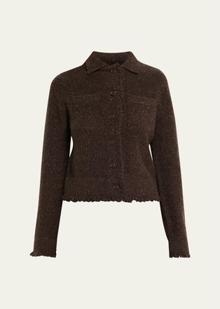 Rails Donegal-Style Cashmere Button-Front Cardigan