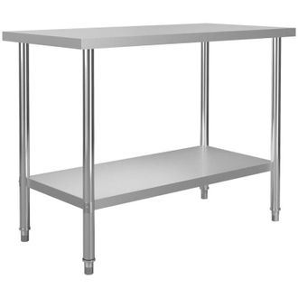 vidaXL Vidaxl - Mesa De Trabajo Para Cocina Acero Inoxidable 120x60x85 Cm