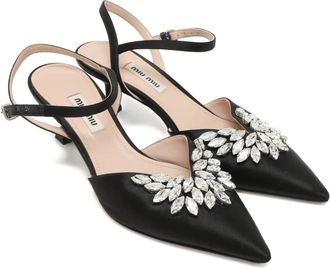 Miu Miu Pumps con cristalli - Nero
