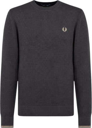 Fred Perry Round-neck Truien - Heren - Ronde hals truien - Zwart - 2XL - Truien & Vesten