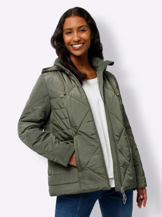 Heine Steppjacke HEINE, Damen, Gr. 34, gr&uuml;n (khaki), 100% Polyester, Wattierung:100% Polyester, unifarben, Jacken Steppjacke