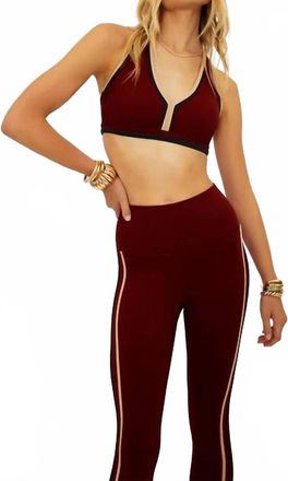 Beach Riot Ida Racerback Top In Maroon Merlot Colorblock