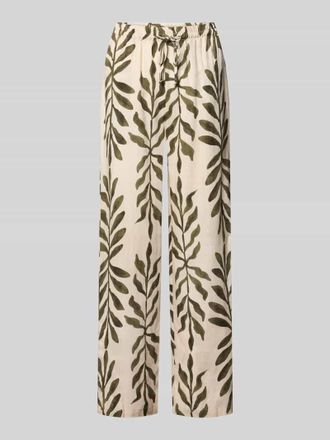 Zabaione Hose aus Viskose-Leinen-Mix Modell Ca44talina in Taupe, Gr&ouml;&szlig;e XXL