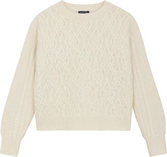 SOEUR Trui met ronde hals - Dames - Ronde hals truien - Beige - S - Truien & Vesten
