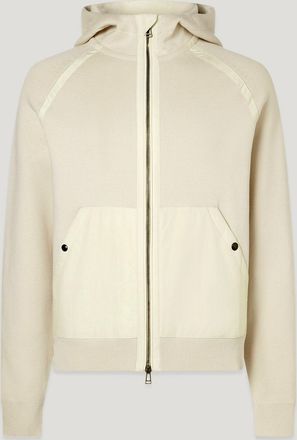 Belstaff View Hooded Full Zip Mens Cotton Milano Mix Media Silver Birch Size 2XL