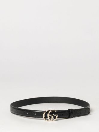 Gucci Cintura sottile GG Marmont in pelle con fibbia monogram