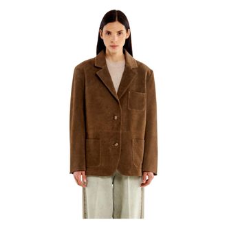 Vicolo Chaqueta Oversize de Ante - Jackets - Mujer - Marr&oacute;n - XS