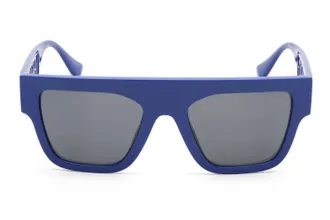 Versace 0VE4430U Rectangular Logo-Lettered Sunglasses - Blue
