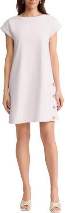 Jones New York Side Button Linen Blend Minidress in Natural White at Nordstrom, Size X-Large
