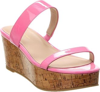 Stuart Weitzman Boardwalk 65 Patent Wedge Sandal