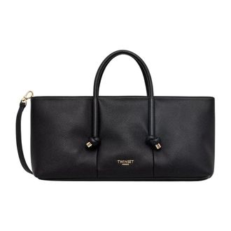 Twinset Large Top-Zip Handbag - female - Twinset - Handbags - Black - ONE SIZE - Bags