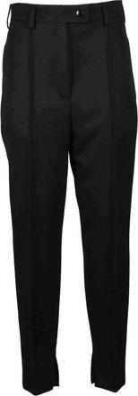 Prada Wolmix Stretchbroek - Dames - Broeken - Zwart - M - Wol - Broeken