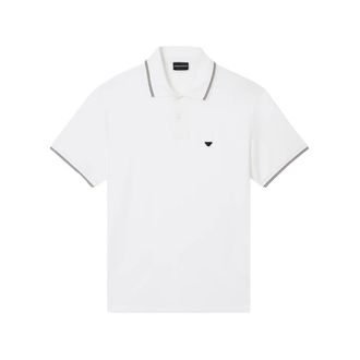 Emporio Armani Polo de Algod&oacute;n Jersey - Tops - Hombre - Blanco - 2XL