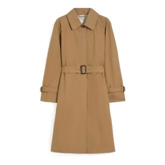 Max Mara Trench Coats, female, Beige, Size: 2XS Midi single-breasted trench coat