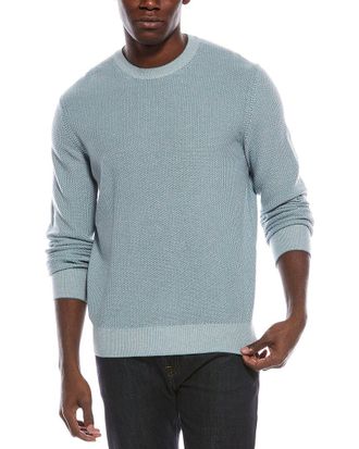 Vince Geo Jacquard Wool & Cashmere Crewneck Sweatshirt