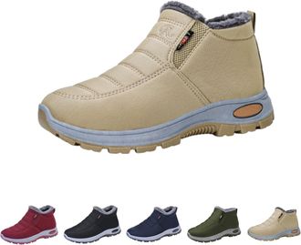 Generic Snow Boots Women,Womens Winter Ankle Boots,Men and Womens Winter Snow Boots,Fashionable Fleece Lined Snow Boots,Water Comfortable Casual Warm Slip On 