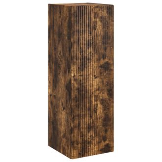 vidaXL Mueble De Ba&ntilde;o Montado En La Pared Roble Ahumado Vidaxl