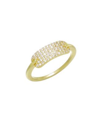 Adornia Adornia 14K Plated Cz Plate Ring