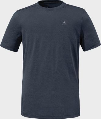 Sch&ouml;ffel Funktionsshirt SCH&Ouml;FFEL CIRC T Shirt Tauron M, Herren, Gr. 46, blau (8820, blau), Oberstoff: 100% Polyester, Rundhals, Shirts Funktionsshirt