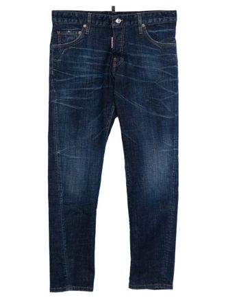Dsquared2 logo-patch jeans - Blu