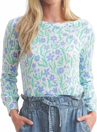 Hatley 3/4 Sleeve Knit Breton Shirt In Painted Flowers