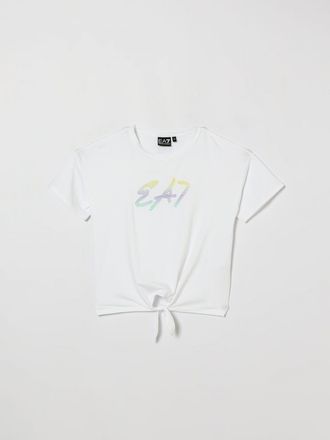 Emporio Armani T-shirt cropped in cotone stretch