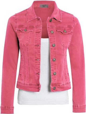 SS7 Womens Denim Jacket Premium Range Coral