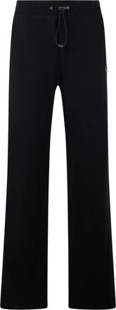 Philipp Plein Black Jersey Tracksuit Pants with Flared Hem