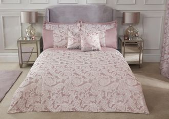 Emma Barclay Duchess - Embellished Jacquard Duvet Set in Blush Pink - Single - Emma Barclay | TJ Hughes