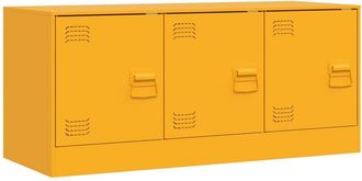 Berkfield Home TV Cabinet Mustard Yellow 99x39x44 cm Steel | Size: 99 x 39 x 44 cm