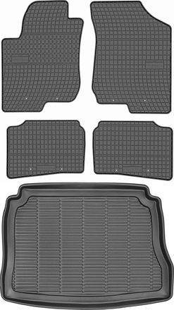 OEM Juego De Alfombrillas De Goma Para Coche Y Alfombrilla Para Maletero Para Kia Ceed I Hatchback (2009-2012)