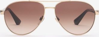 Burberry Metal Shield Aviator Sunglasses