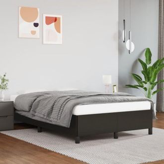vidaXL Vidaxl - Estructura De Cama Sin Colch&oacute;n Cuero Sint&eacute;tico Negro 120x190 Cm