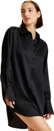 Cynthia Rowley Collectible Silk Shirt Dress in Black at Nordstrom, Size X-Small
