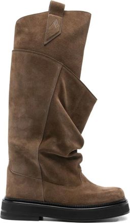 The Attico Schoenen, Dames, Bruin, 38 1/2 EU, Leer, Passeggiata Hoge Laarzen