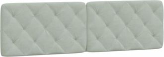 vidaXL Cabecero De Cama Acolchado Terciopelo Gris Claro 183 Cm Vidaxl
