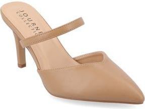Journee Collection Yvon SuperNatural Shades Pointed Toe Mule Pump in Carmel at Nordstrom Rack, Size 11