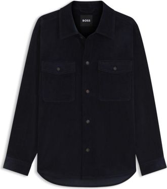 BOSS Relaxed-fit overshirt in stretch corduroy