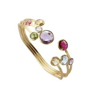 Marco Bicego Jaipur Color Collection 18K Yellow Gold Mixed Gemstone Three Row Bangle - SB51 MIX01 Y 02