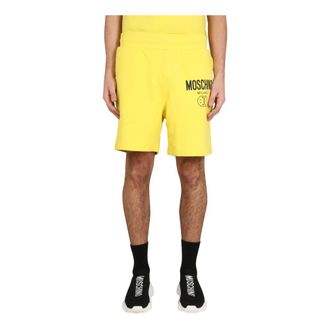 Moschino Casual Shorts, male, Yellow, Size: XL Smile Logo Shorts
