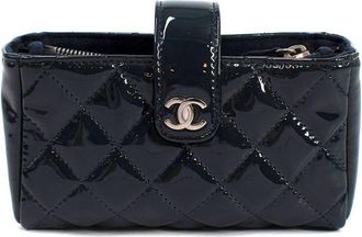 Chanel Midnight Blue Patent Leather Pouch