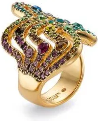 Kurt Geiger Rainbow Wave Cocktail Ring in Multi at Nordstrom Rack, Size 8