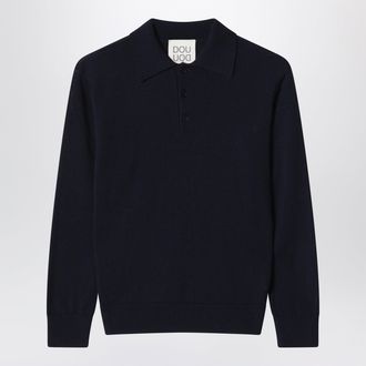Douuod Polo blu in lana