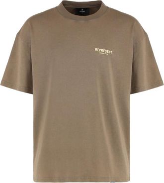 Represent T-shirt met ronde hals - Heren - T-shirts - Bruin - M - Katoen - Tops