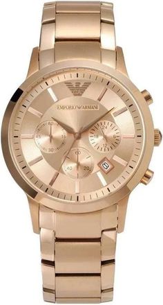 Emporio Armani Renato Groot Horloge - Heren - Horloges - Roze - ONE Size - Accessoires
