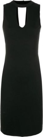 Twinset Elegante Zwarte Mouwloze Jurk - Dames - Korte kleedjes - Zwart - L - Kleedjes