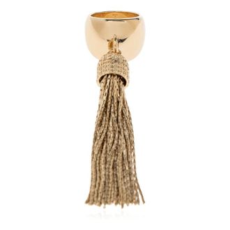 Balmain Anillo de lat&oacute;n con borla - Accessories - Mujer - Amarillo - S
