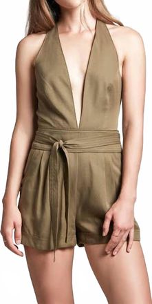 Saylor Helen Romper In Olive
