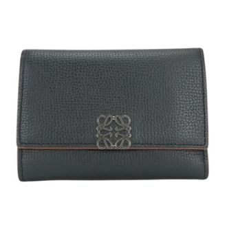 Loewe Pre-owned Wallets, female, Black, Size: ONE SIZE Pre-owned Leather Trifold Wallet